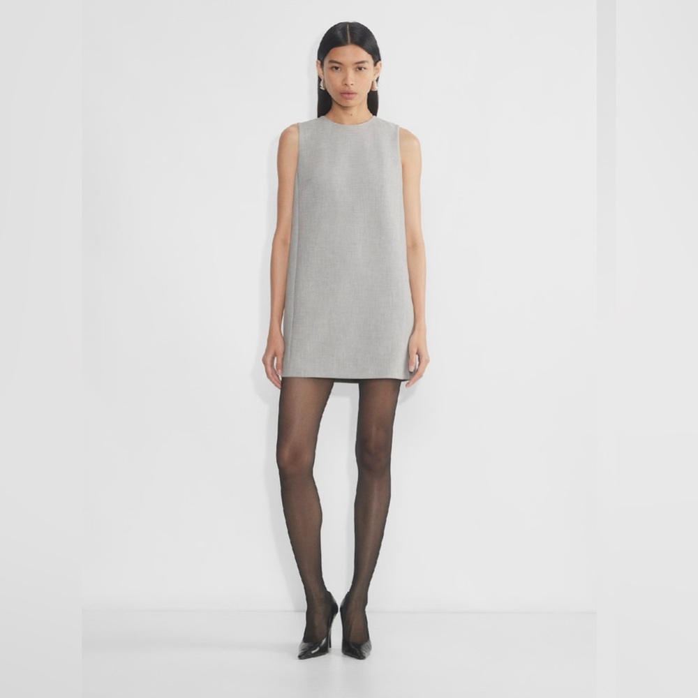 Babaton Light Gray Mini Dress